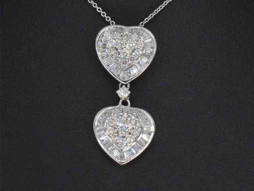 Witgouden hanger met diamanten 1.60 carat