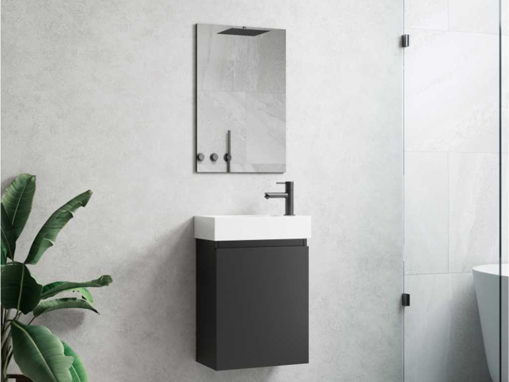 1 x 40cm Toilet furniture matt black - Como 40-04
