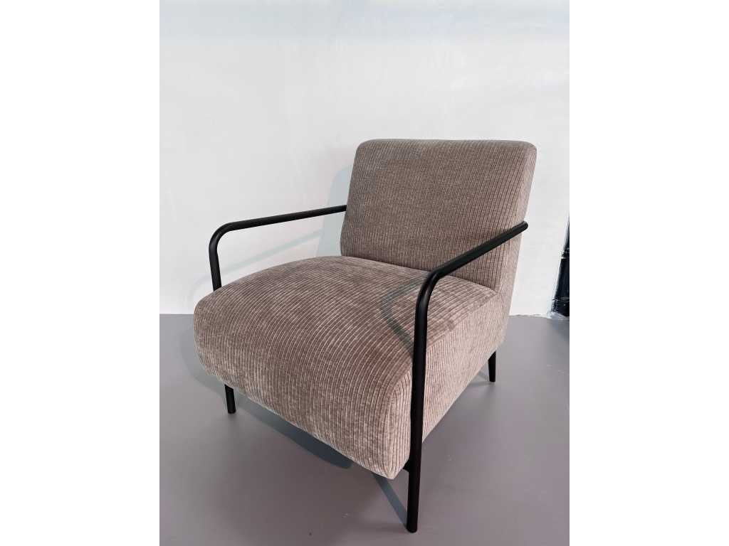1x Design armchair praline 
