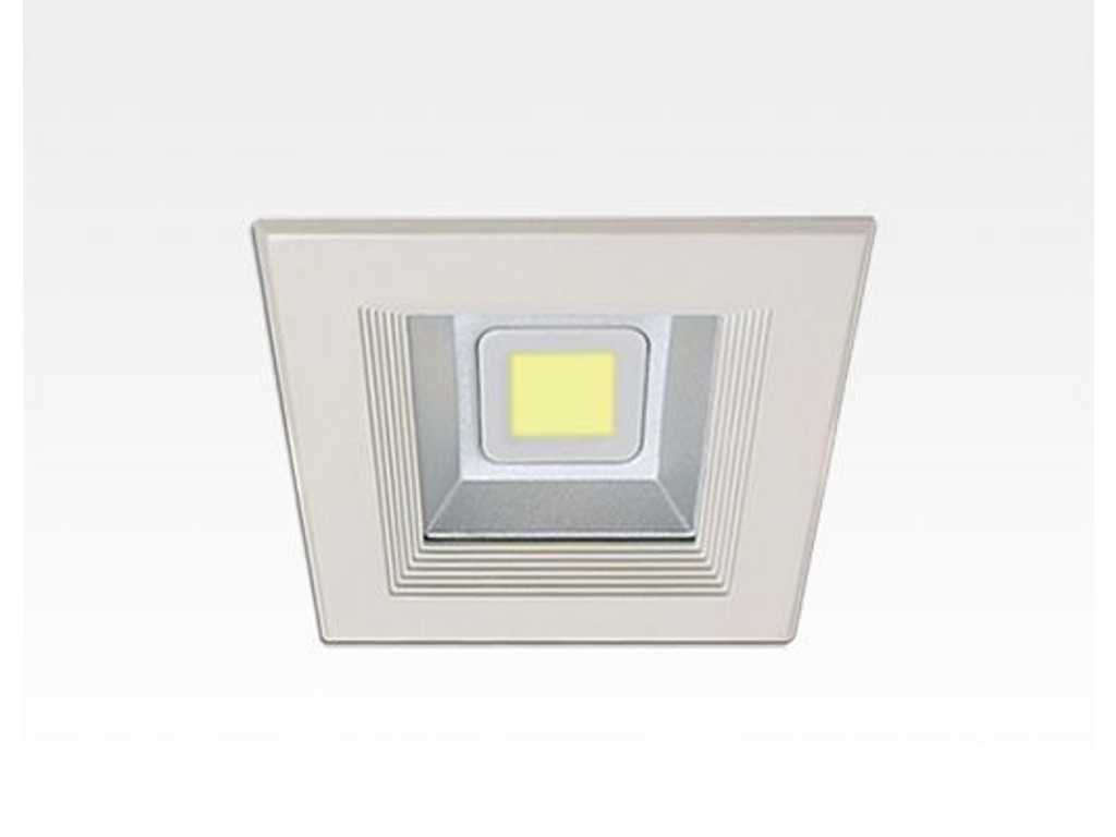 Package of 3 - 8W LED Recessed Downlight White Square Neutral White/4000-4500K 480lm 230VAC IP44 120 Degree Lighting Wall Light Ceiling Light Interior Light Recessed Light Office Light Path Lighting Aisle Lighting