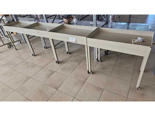   Industrial mobile tray tables / parts trolleys