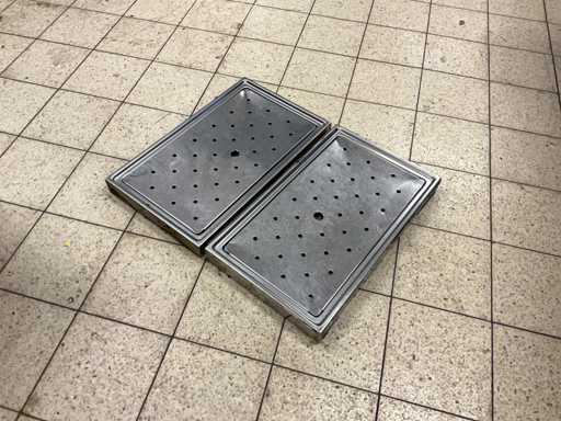 Feuille goutte en acier inoxydable (2x)