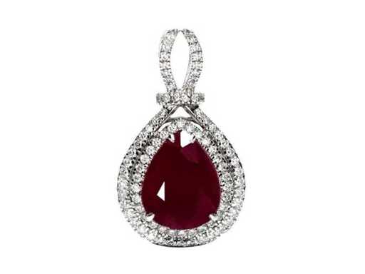Luxury Design Pendant Natural Red Ruby 7.99 carat