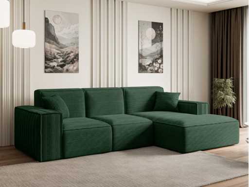 Rechtshoek bank - Groene koordstof