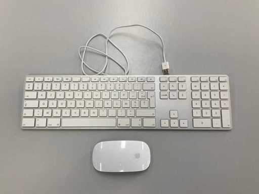 Apple Magic AZERTY USB-Tastatur mit numerischer Tastatur und Magic Mouse