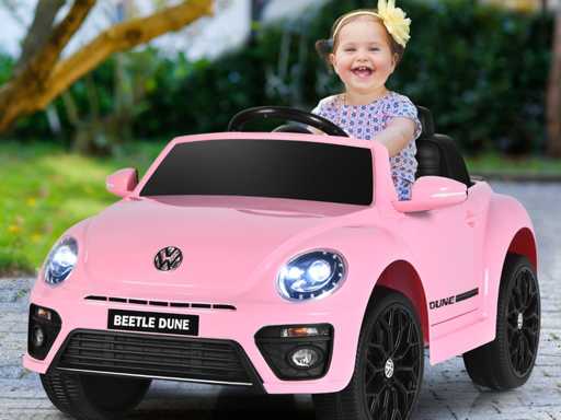 Voiture électrique Coccinelle rose pour enfants