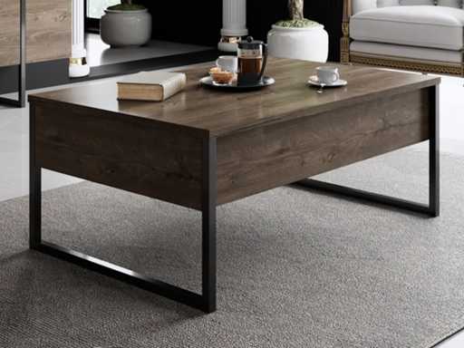 Walnoot en zwarte middentafel