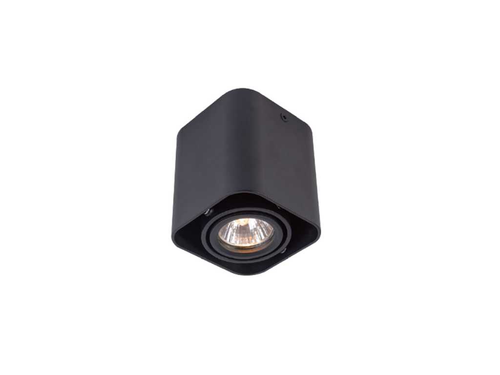 GU10 Surface-mounted spotlight Fixture rectangular sand black tiltable (20x)