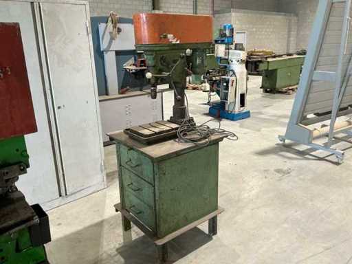 Moteur Brooch 13 P.X. Column drilling machine with table