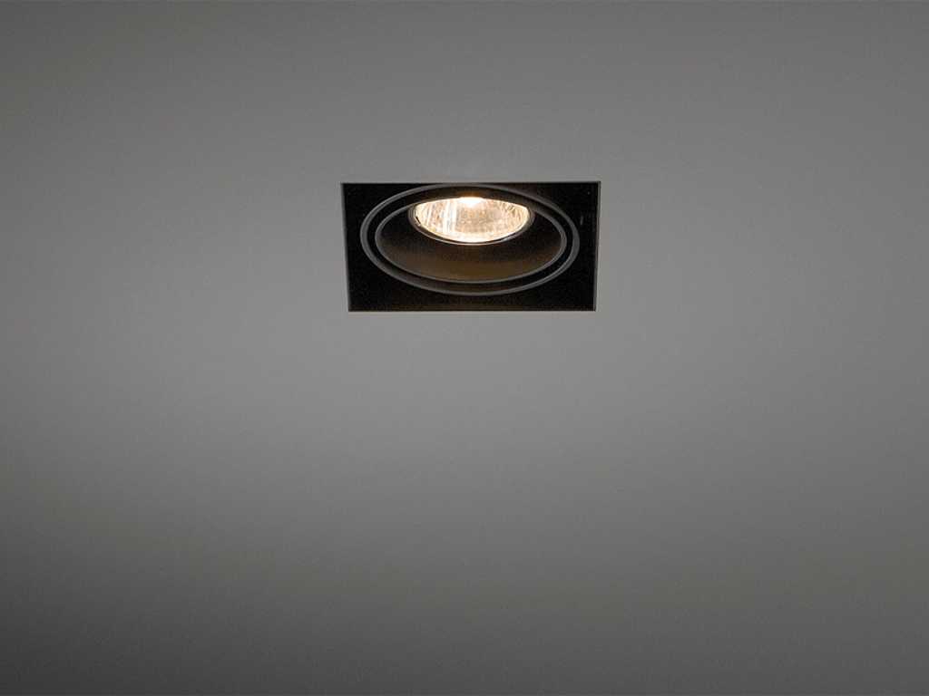 16 x Deltalight Minigrid in trimless 10 x 10 cm black