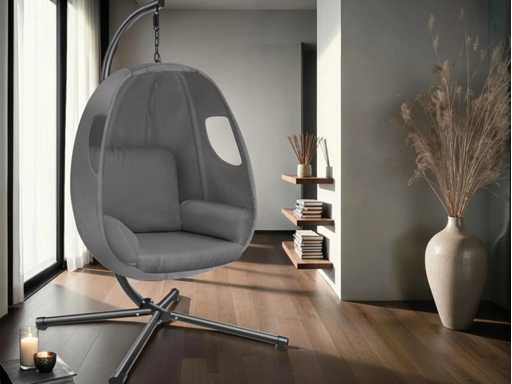 Fauteuil suspendu - gris anthracite