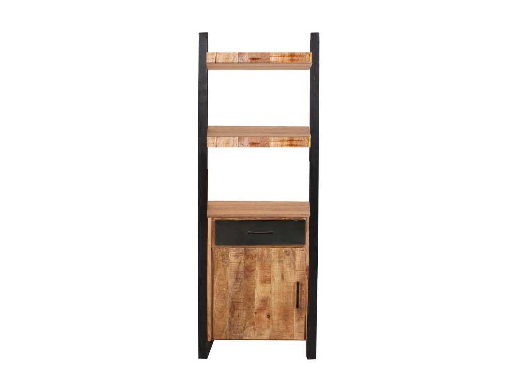 Assembled bookcase SAN REMO 70 cm in solid wood