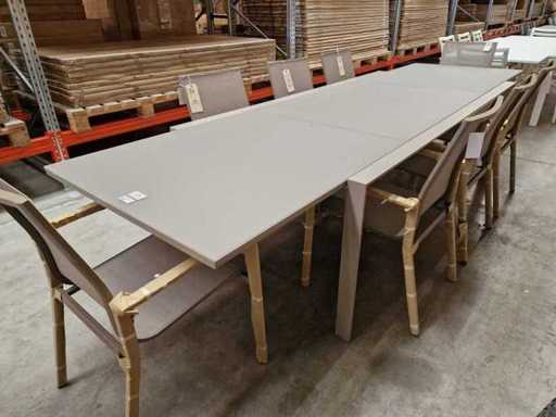 Castle-Line - Alu Garden Table Carlo Champagne Matte 220-330 x 100cm Extensible