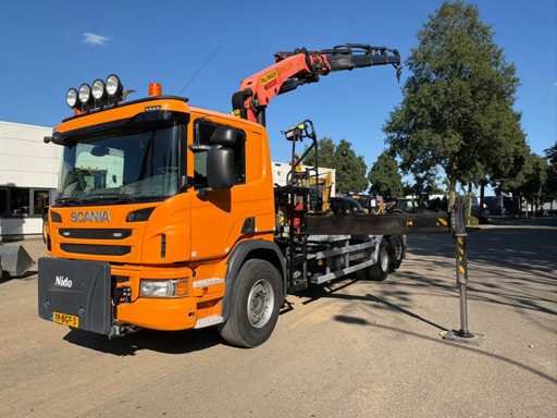 2015 Scania P410 LKW mit Palfinger Ladekran und Abrollkipper 19-BGF-3
