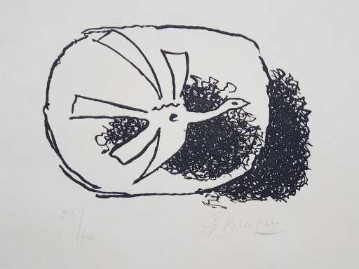 Georges Braque - Août, oiseau dans son nid (1958)