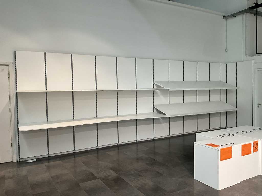 Wall-mounted shop rack (approx. 26 metres)
