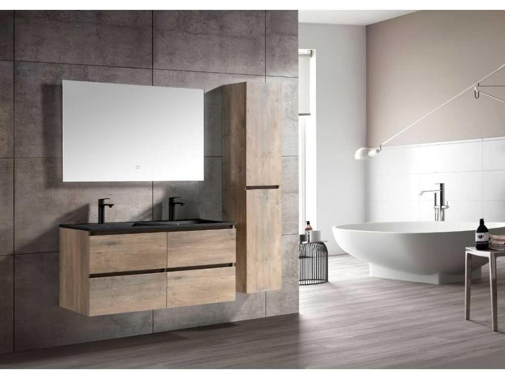 1 x 120cm Bathroom Furniture Set - Colour: Grey OAK