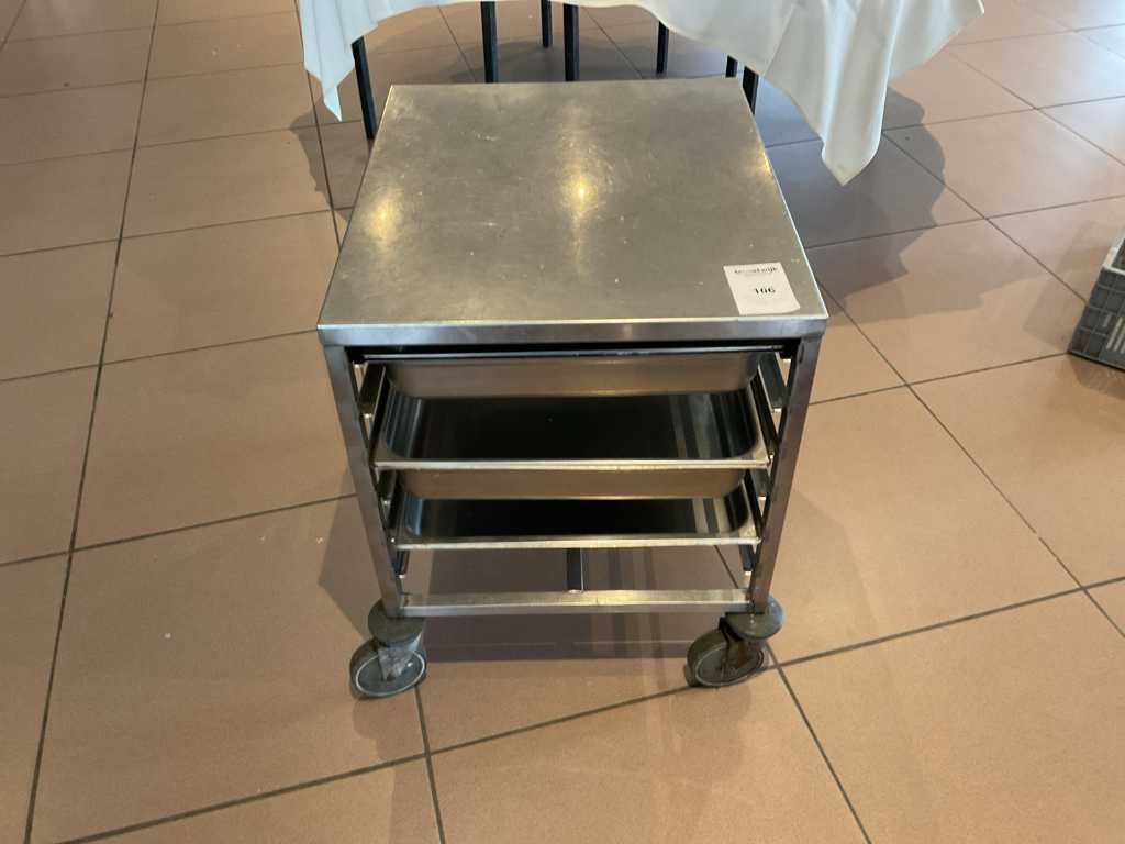Stainless steel plate trolley