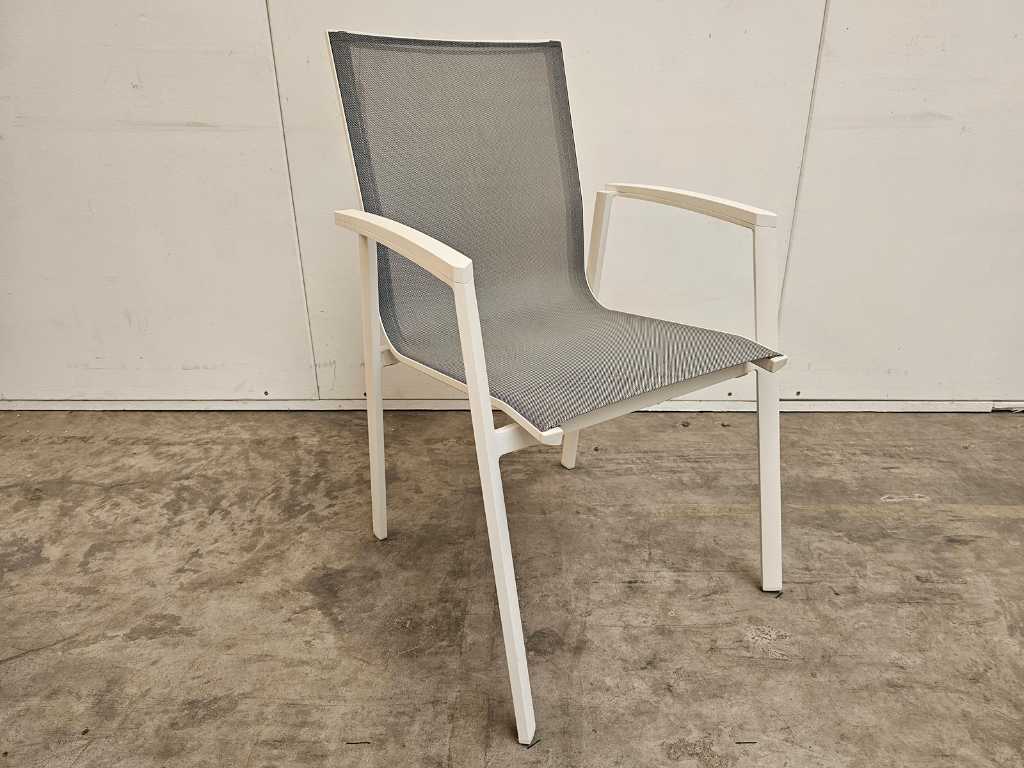 2 x Garden Prestige Alu Stacking Chair Bondi White Matt