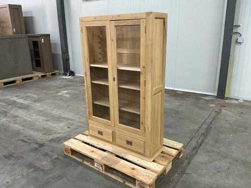 Dębowa szafka na porcelanę 143x88,5x30,5cm