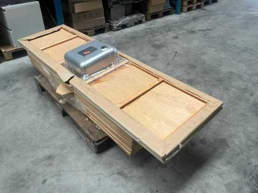 Reginox Küchenarbeitsplatte aus Edelstahl (9x)