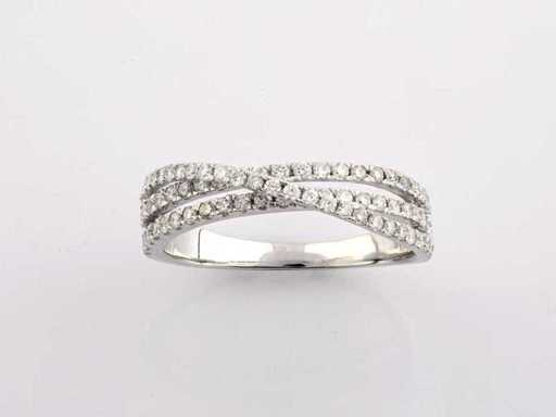 9 KT Witgouden Ring Met Natuurlijke Diamant