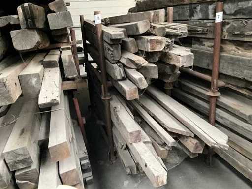 Partij diverse eiken balken