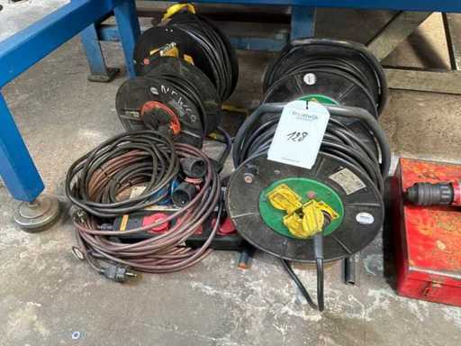 Extension cable reels and cord