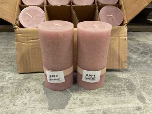 Partij Essentials Kaarsen Roze 7x14 cm (192x)