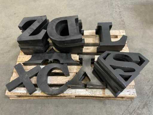 Logos et lettres décorations de fête, 23 pièces