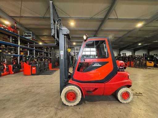 2002 UVV 10/2026 Linde H30T 3.000kg Triplex 590cm 3.+4. Klepvorkversteller PERKINS Gas Vorkheftruck 15.752 uur