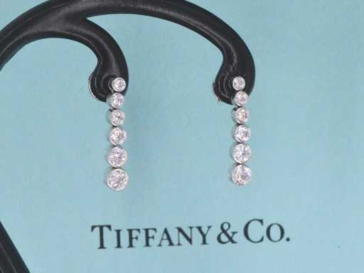 Tiffany & Co platinum jazz drop earrings