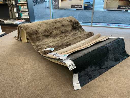 Wooden carpet display