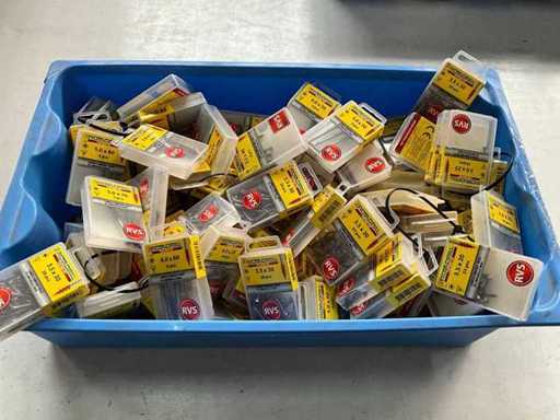 Rotadrill Assorti diverse schroeven RVS en verzinkt (100x)