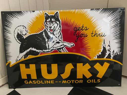 Husky - Panneau émail