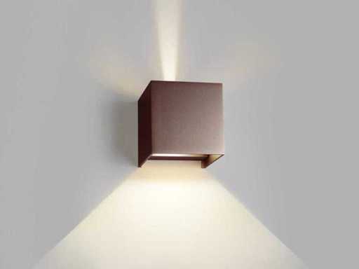 12 x luminaires muraux Cube Motion marron ancien