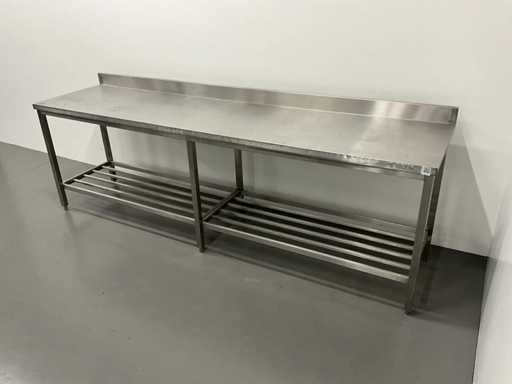 RVS Werktafel met spatrand