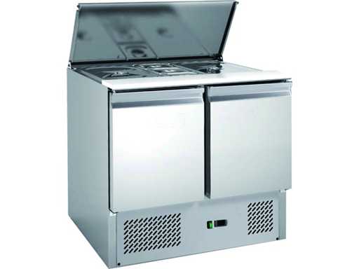 Refrigerated salad set 2 doors with worktop - Refrigerated