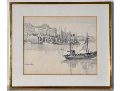 Herman Verbaere - Ostend - pencil drawing