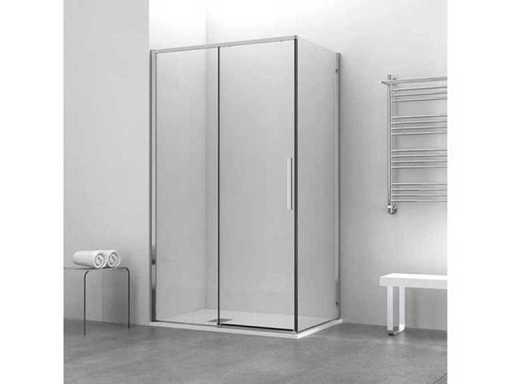 Boîtier de douche design Chrome 120x90 cm – 6 mm Verre de sécurité