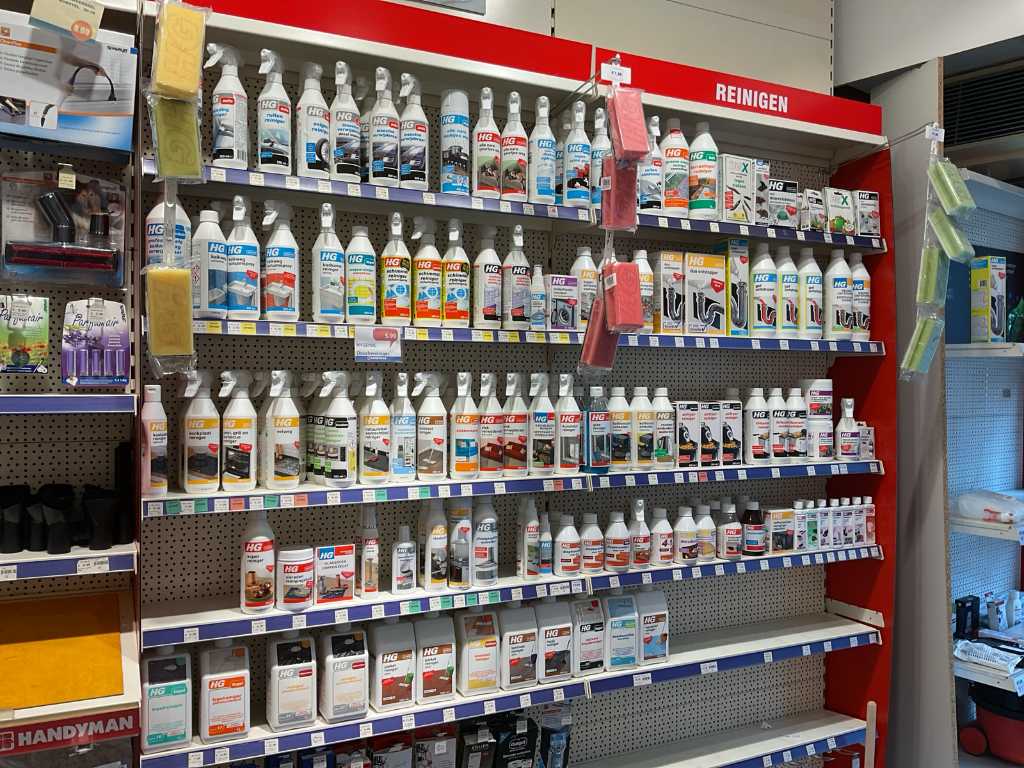 Lotto di prodotti per la pulizia e la manutenzione HG, 178 confezioni