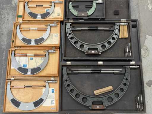   7 morceaux de vis mesureuses à manette