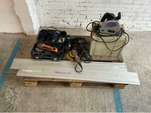 Mirka, Festool Cirkelzaag, schuurmachine, heatgun en geleiders