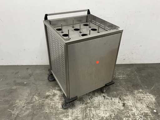 Mobile Contenant - Empileuse mobile pour couvercles en plastique