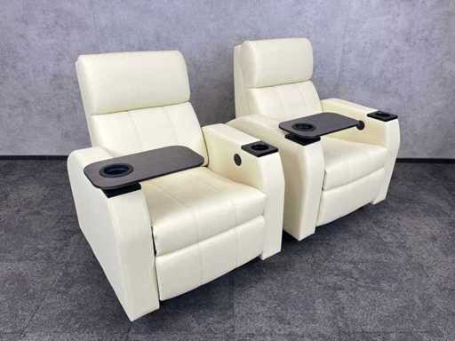 2x elektrische relax fauteuil
