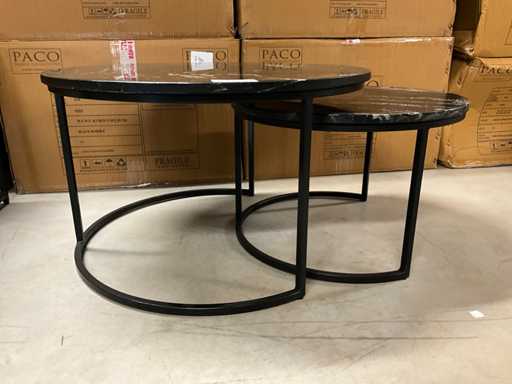 Ensemble de table basse en coton de 2