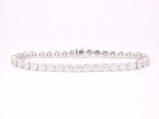 Witgouden tennisarmband 5.00 carat diamanten