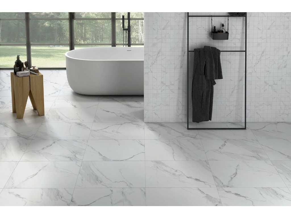 57,60m² - 60x60cm - Marble Carrara Matt gerectificeerd