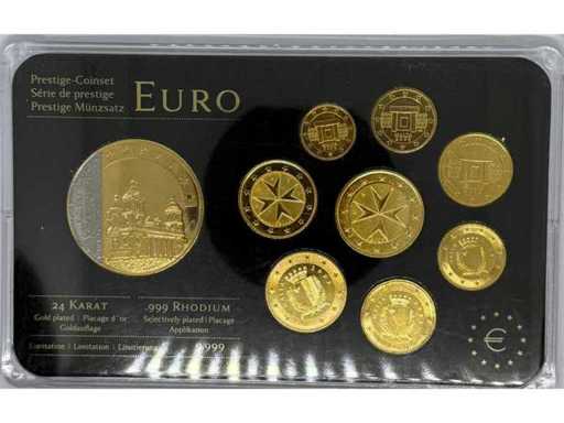 Malta Euro Prestige Coin Set – 24k verguld / .999 rhodium geplateerd – Limited Edition 9.999