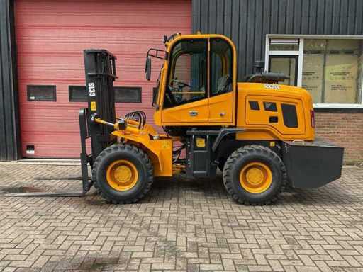 Earthmoving machines, generators, storage tents and tools